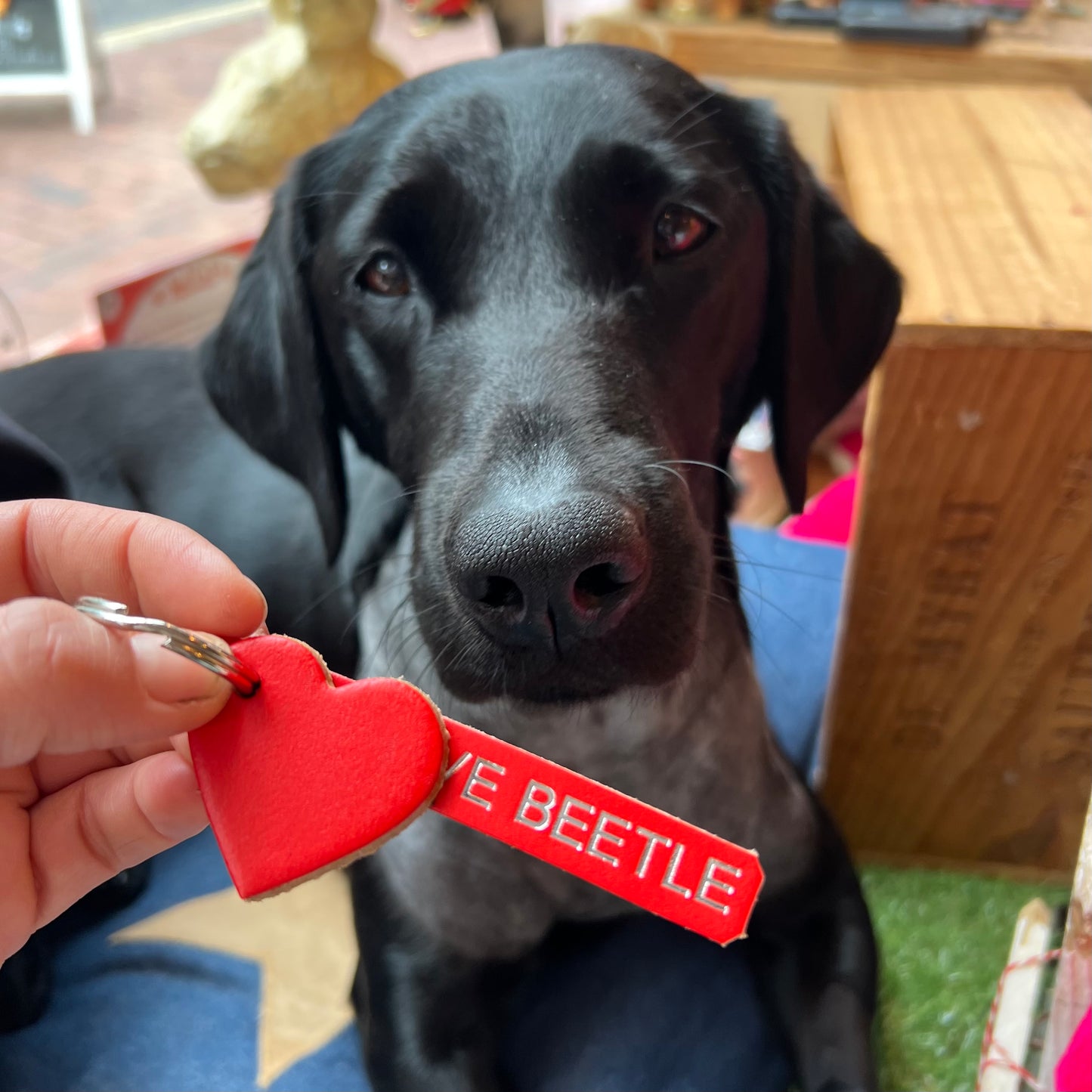 I LOVE BEETLE CHARITY KEY TAG