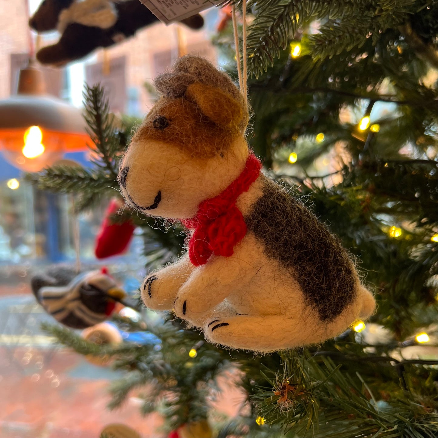 Flat Cap Fox Terrier Grandpa by Amica Felt