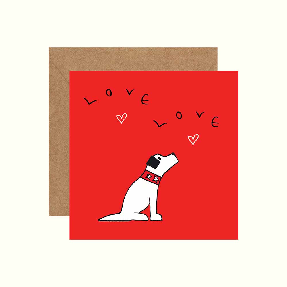 Creature Clothes Greeting Card - Love Dog