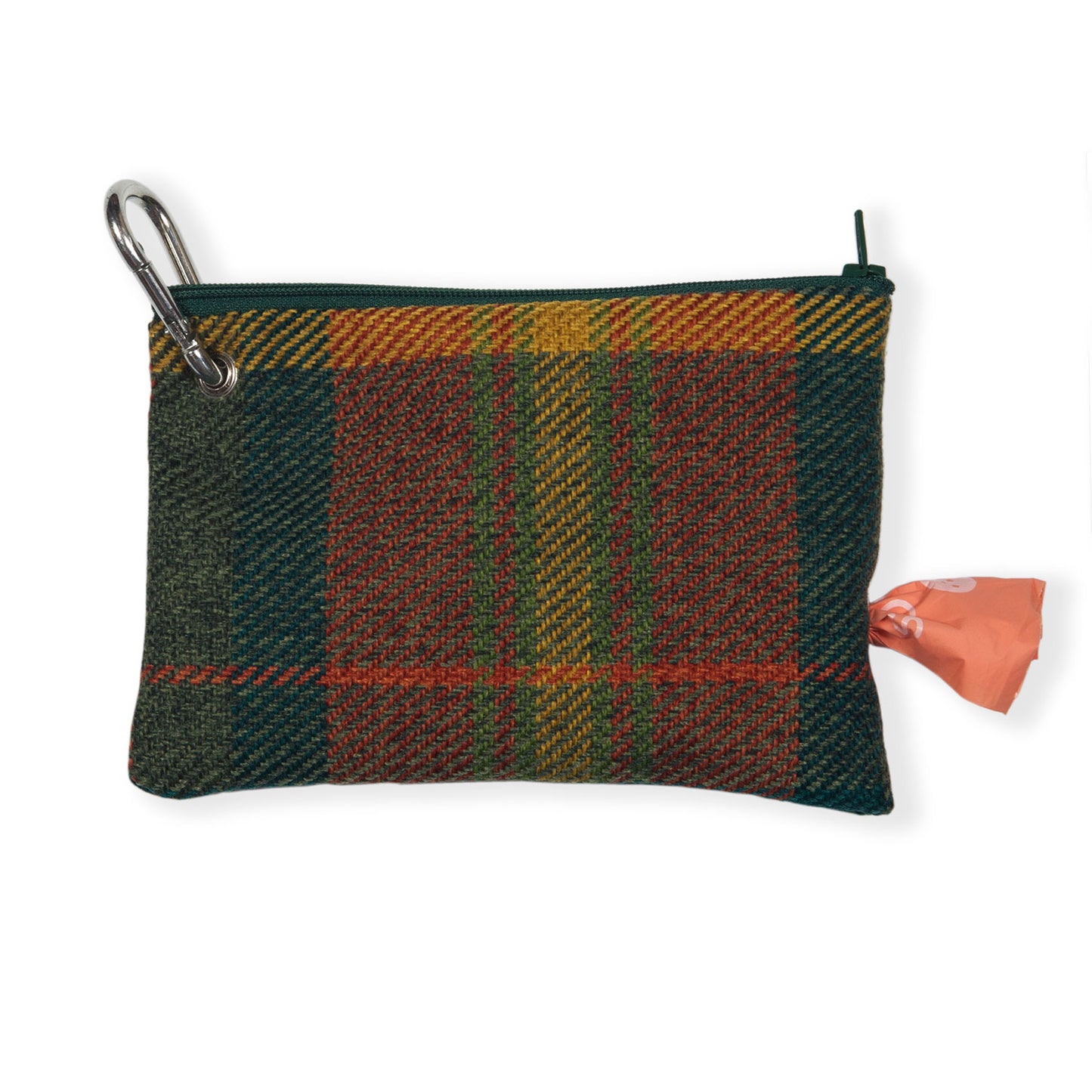 Treats and Poo Bag Pouch - Green Tweed