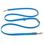 Biothane waterproof vegan leather hands-free dog lead in Pongo Blue