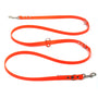 Biothane waterproof vegan leather hands-free dog lead in bright orange