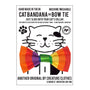 Cat Bow Tie in Rainbow Pride