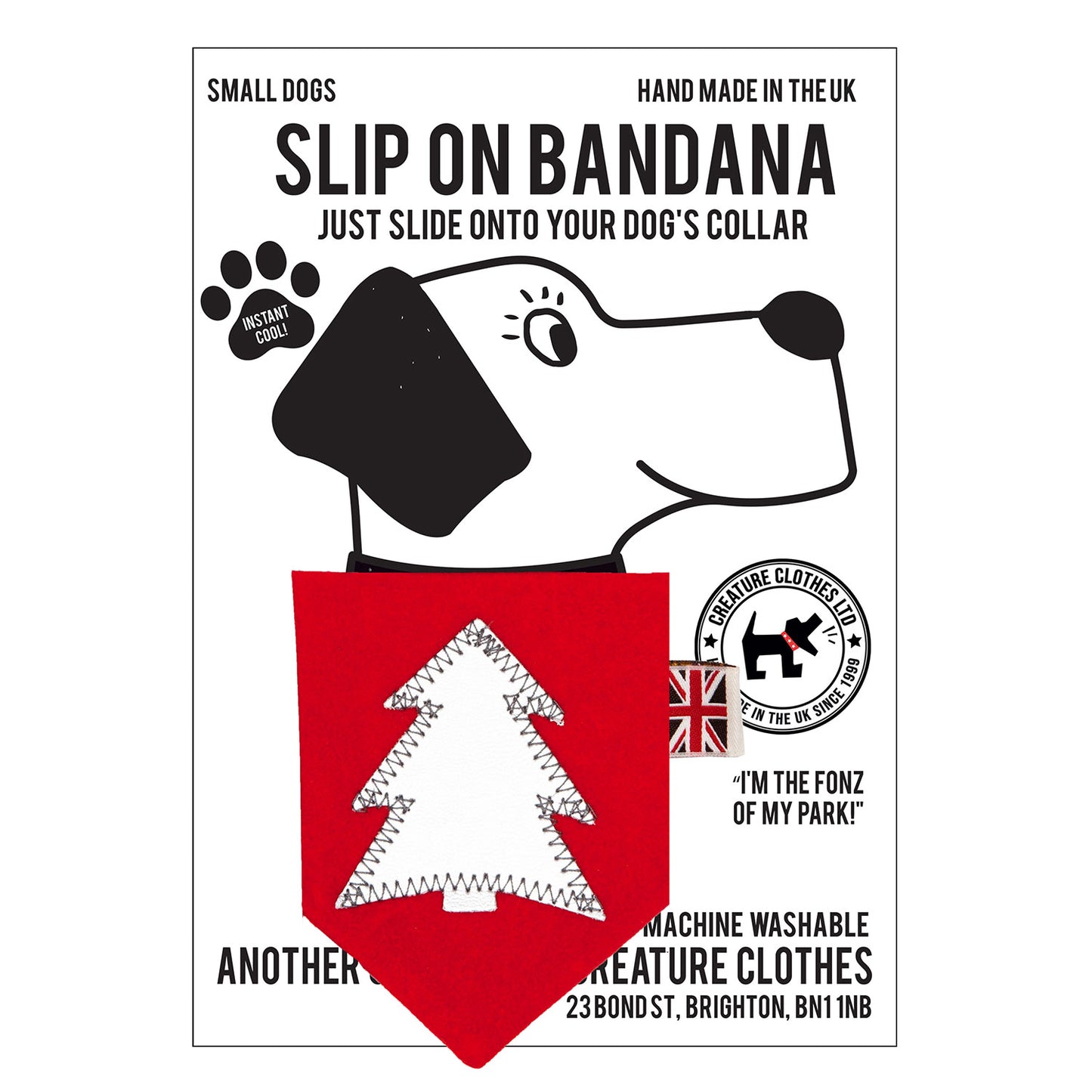 dog bandana, bandanas for dogs, silver tree on red fabric design, dog bandana, slip on collar dog bandana, bandanas for dog collars, Creature Clothes