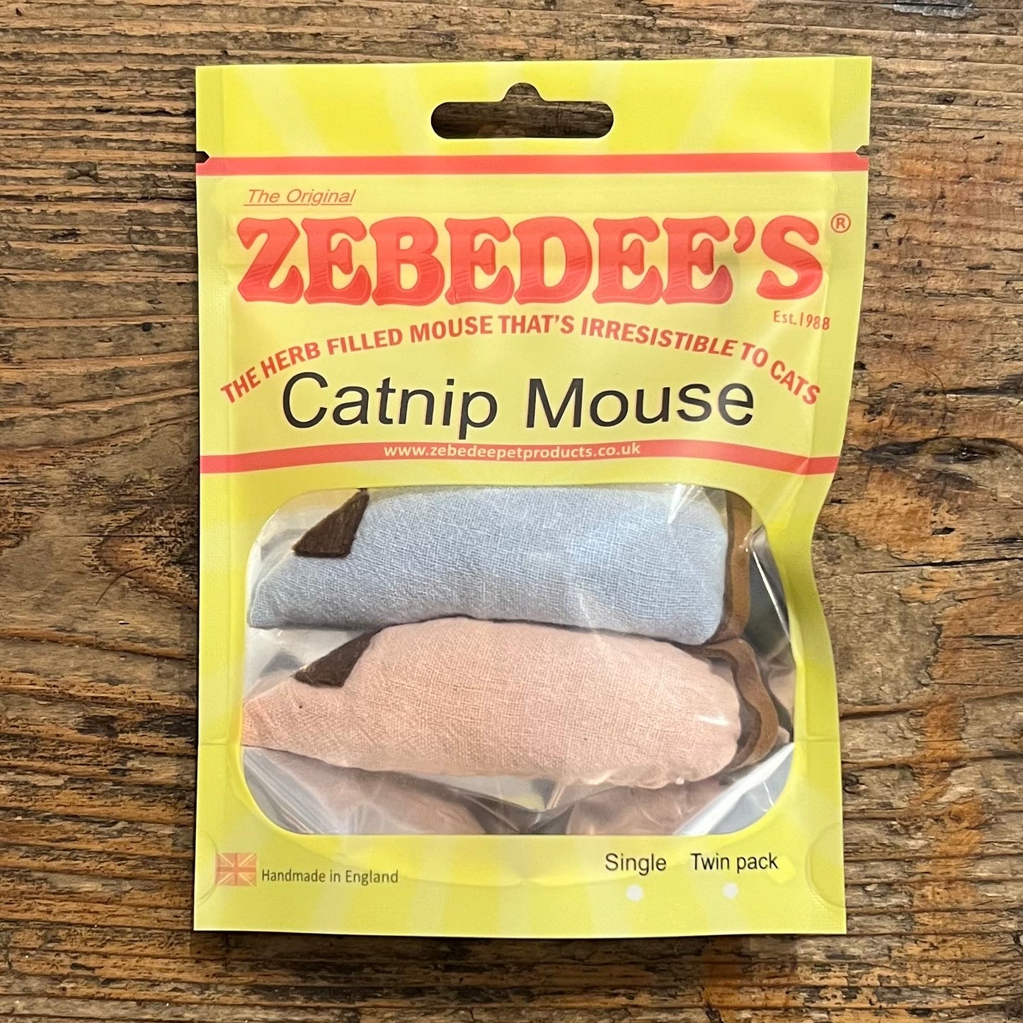 Zebedees Catnip Mouse Pair