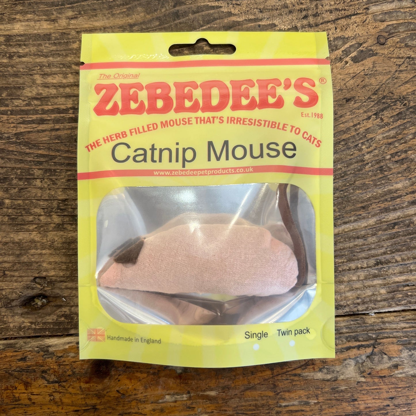 Zebedees Catnip Mouse