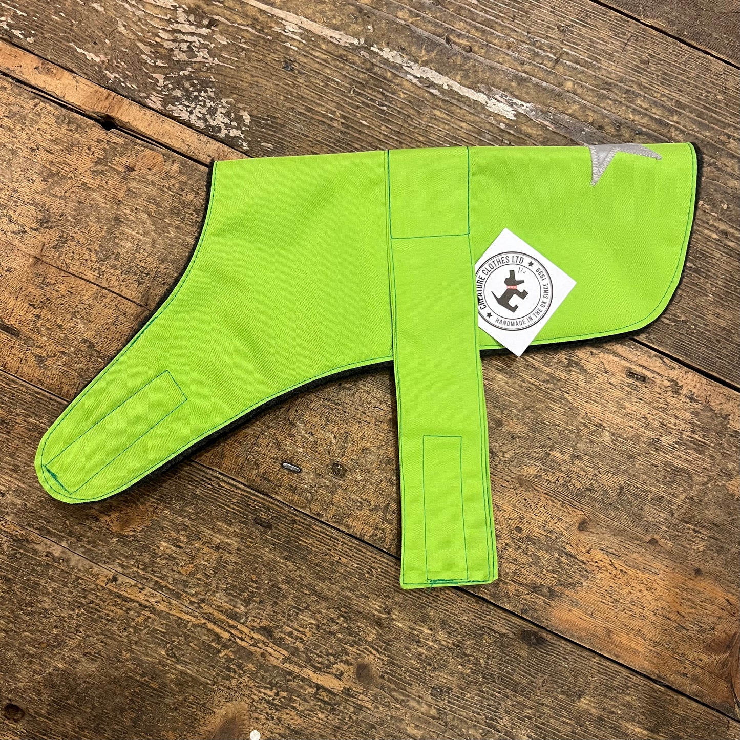 dog rain coat, dog all weather coat, lime green dog coat, waterproof dog coat, Creature Clothes