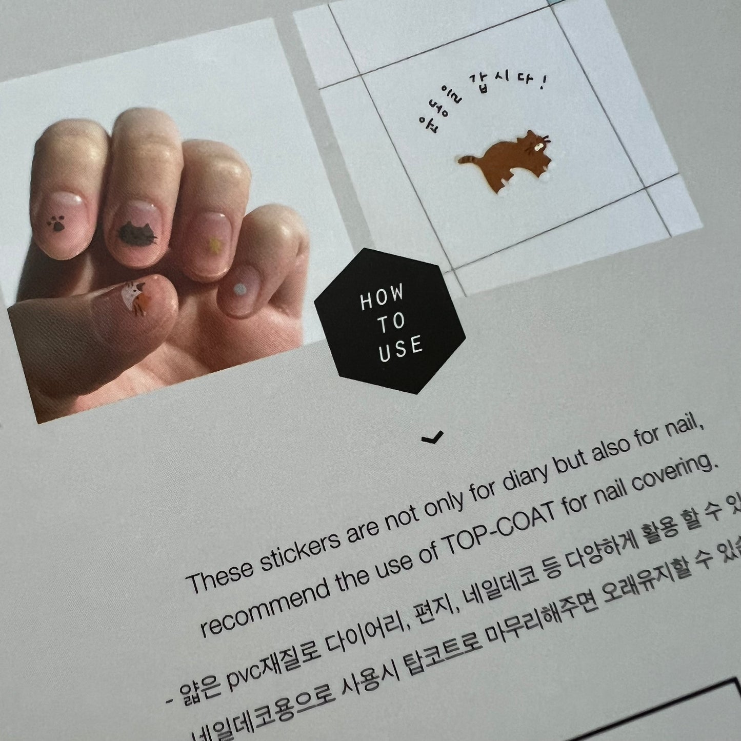 Midori daily mini deco cat stickers