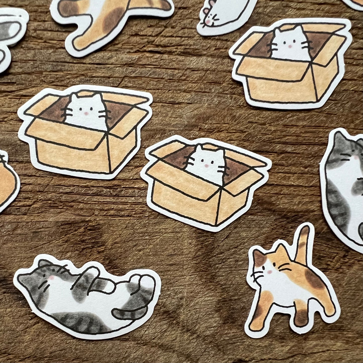 Midori cat shaped cereal stickers
