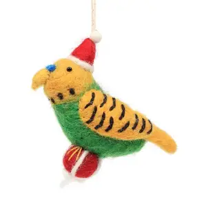 Budgie Christmas Decorations by Amica Felt