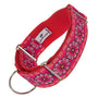 Martingale dog collar In pink flower design