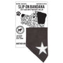 Slip on Dog Bandana in a Silver Star on Grey Design