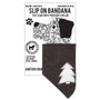 Slip on Dog Bandana in Silver Tree on Grey Design