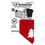 Slip on Dog Bandana in a Silver Tree on Red Fabric Design