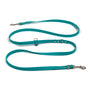 Biothane hands-free teal dog lead in waterproof vegan leather
