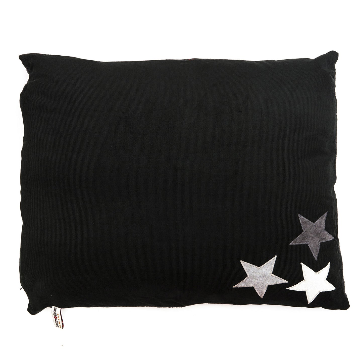 Triple Star Dog Bed in Charcoal Black Velvet, Creature Clothes