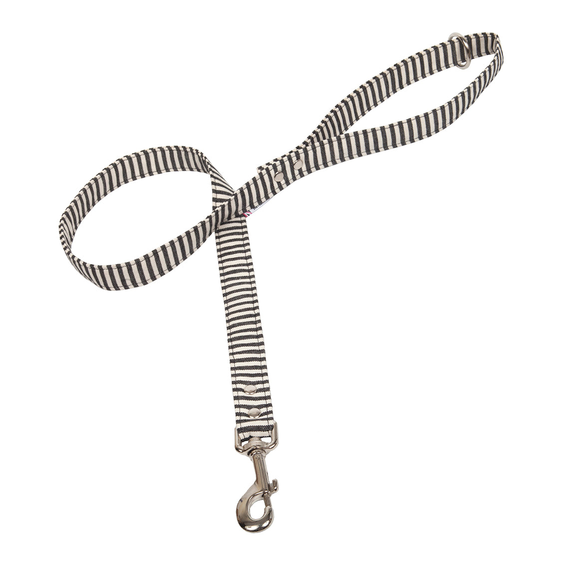 Vegan Fabric Dog Lead in Black and White Stripes, Creature Clothes