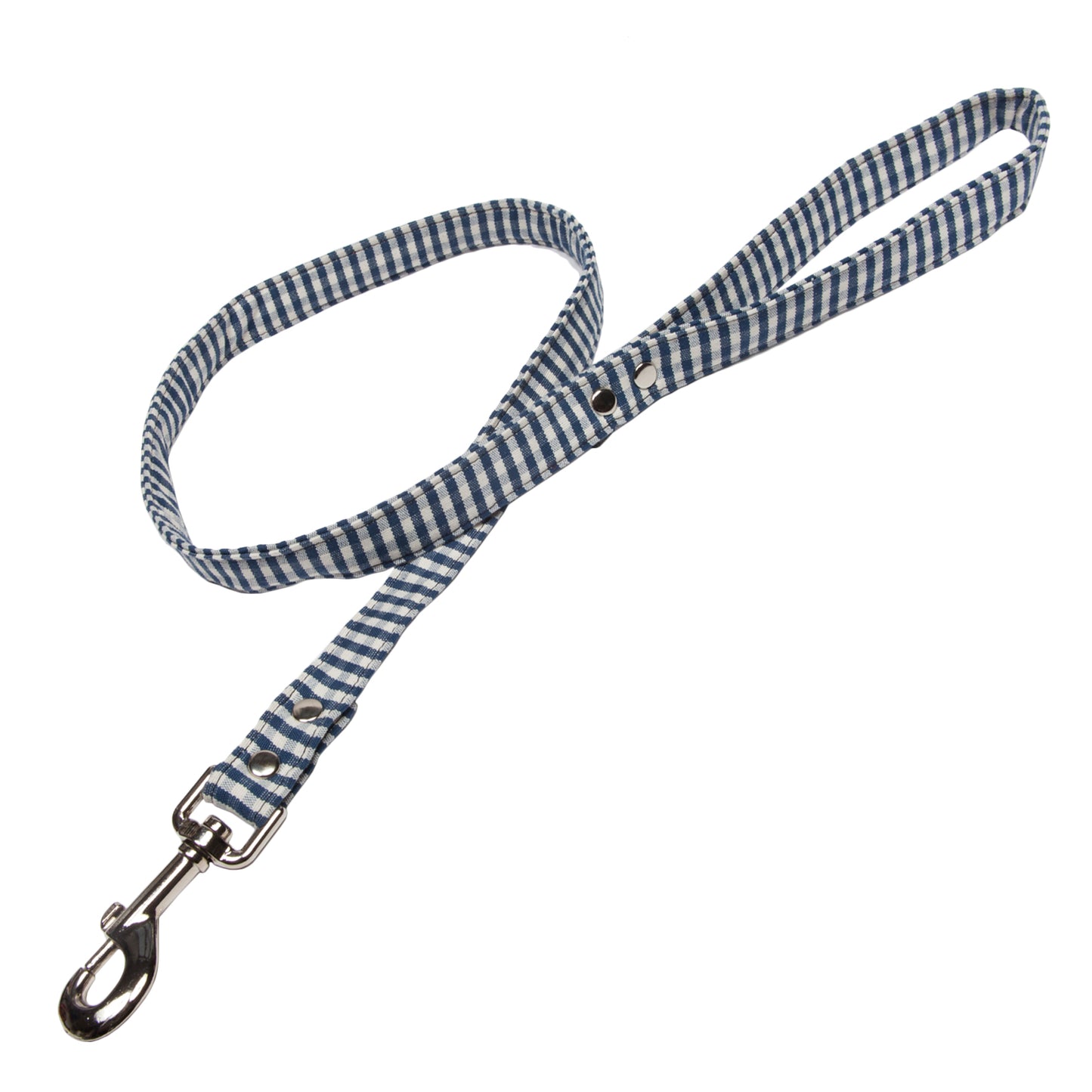 Vegan Fabric Dog Lead in Blue Gingham, Creature Clothes