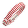 Vegan fabric dog collar in red and white gingham