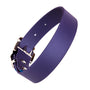 Waterproof vegan leather dog collar in purple Biothane