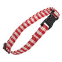 Cat Collar in Red Gingham Design