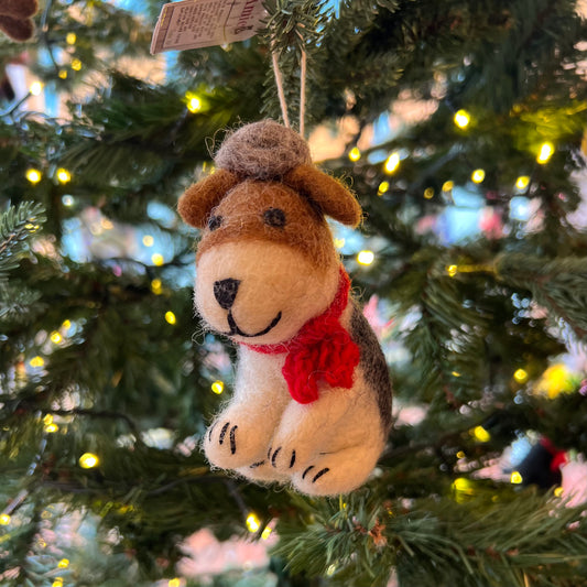 Flat Cap Fox Terrier Grandpa by Amica Felt