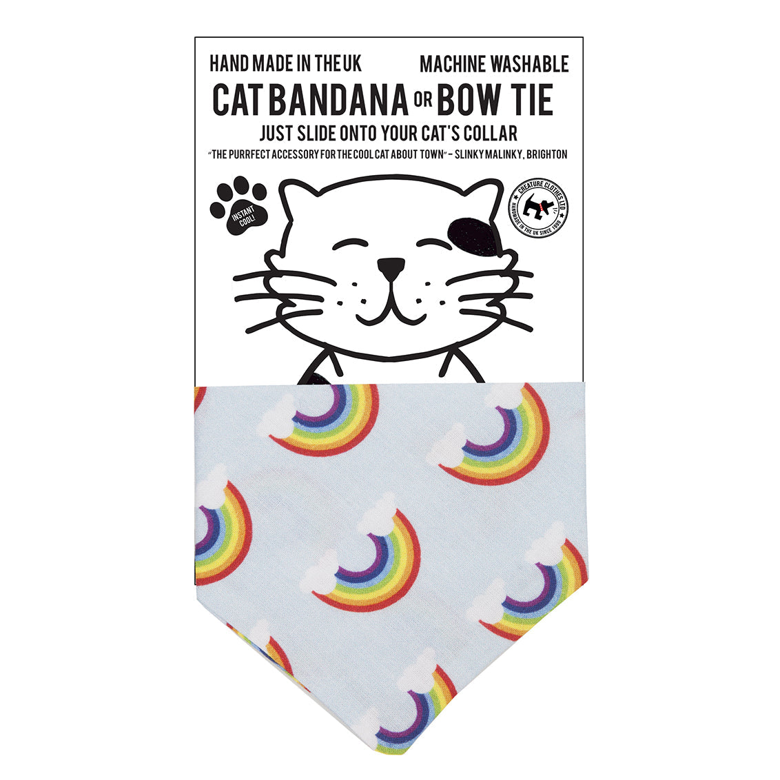 Slip on Dog & Cat Bandana - Rainbow Sky Design