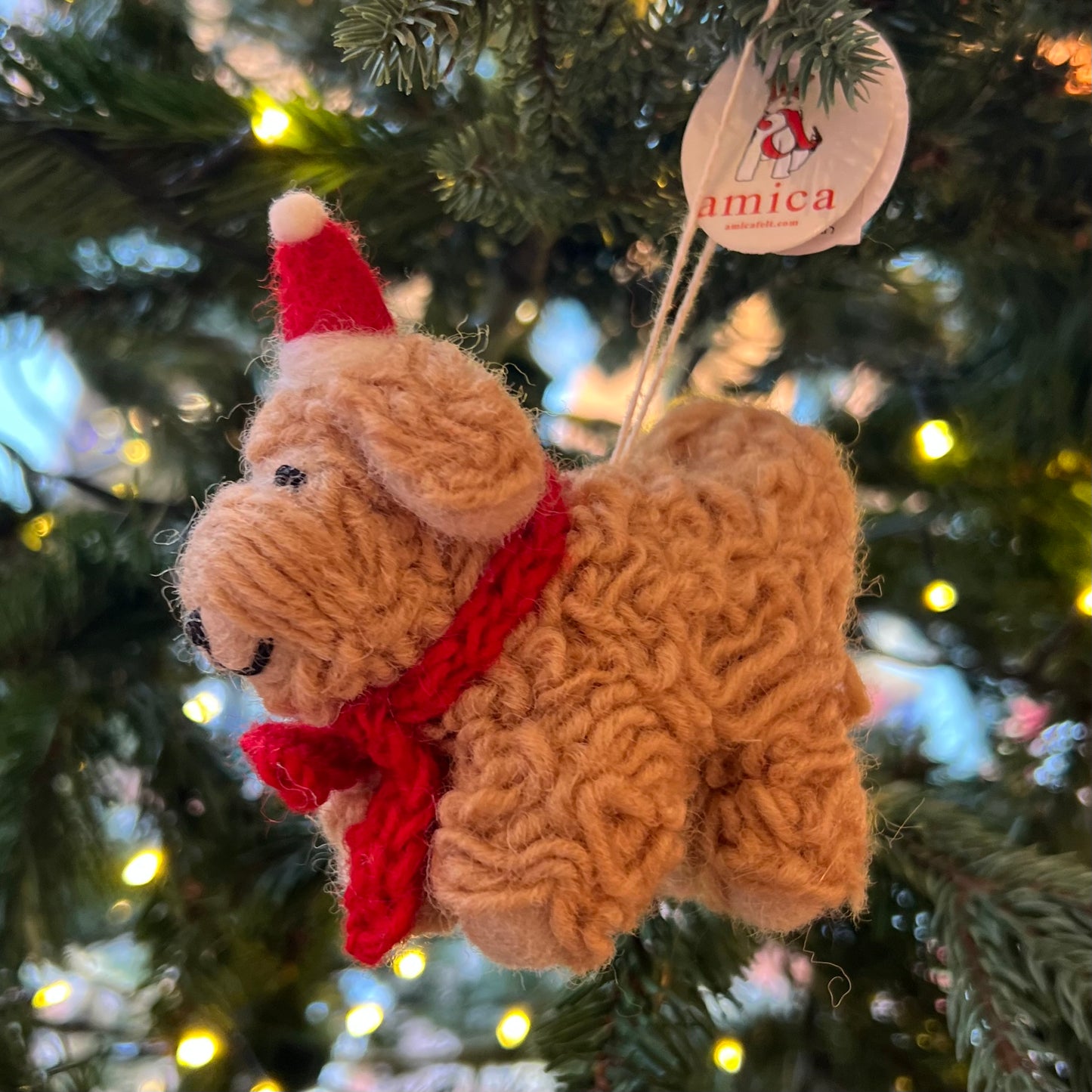 Cockapoo Christmas Decoration by Amica Felt
