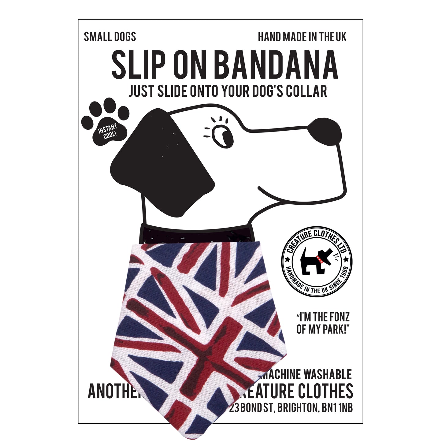 Slip on Dog Bandana in Union Flag Design