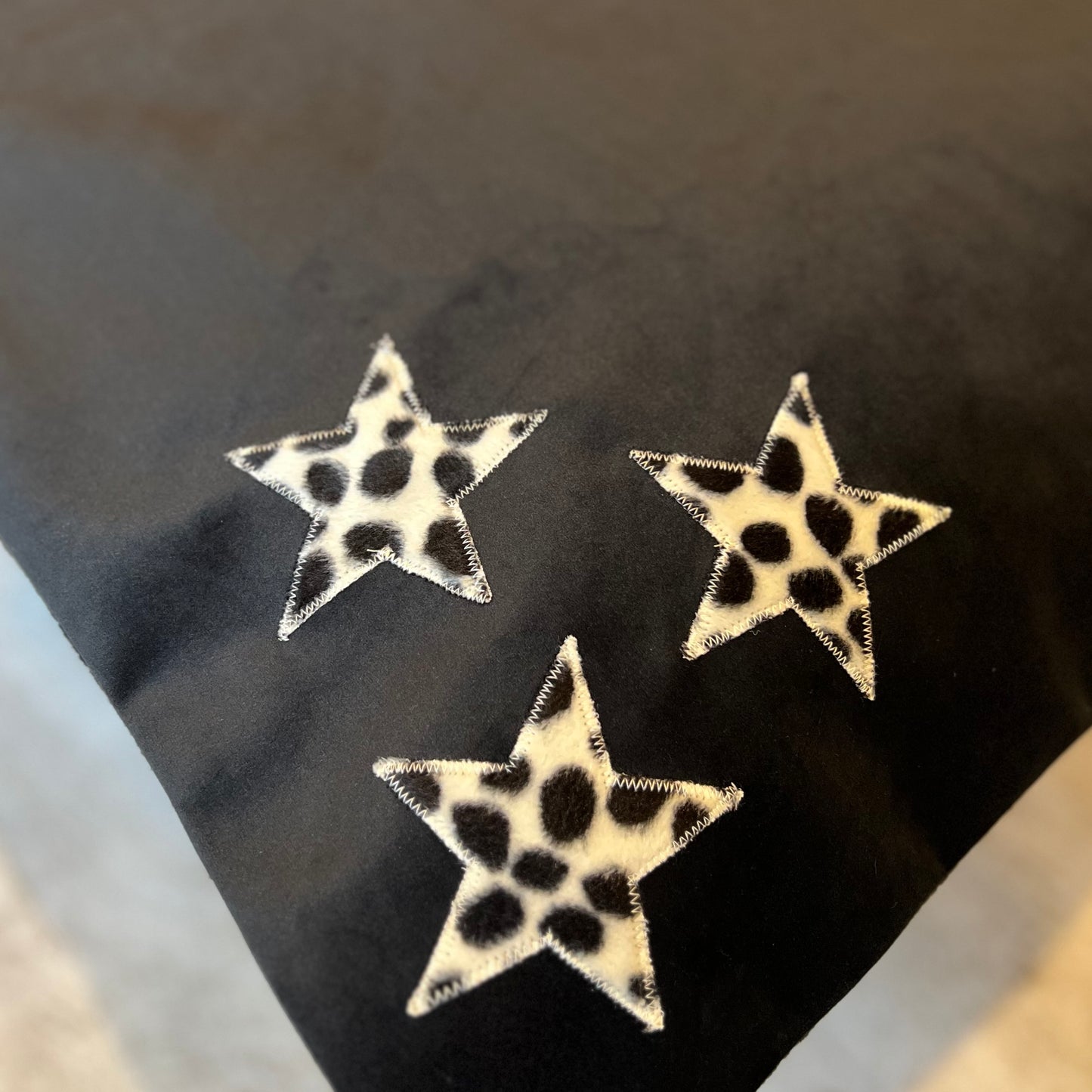 SALE - Black with Dalmatian Triple Star - Medium