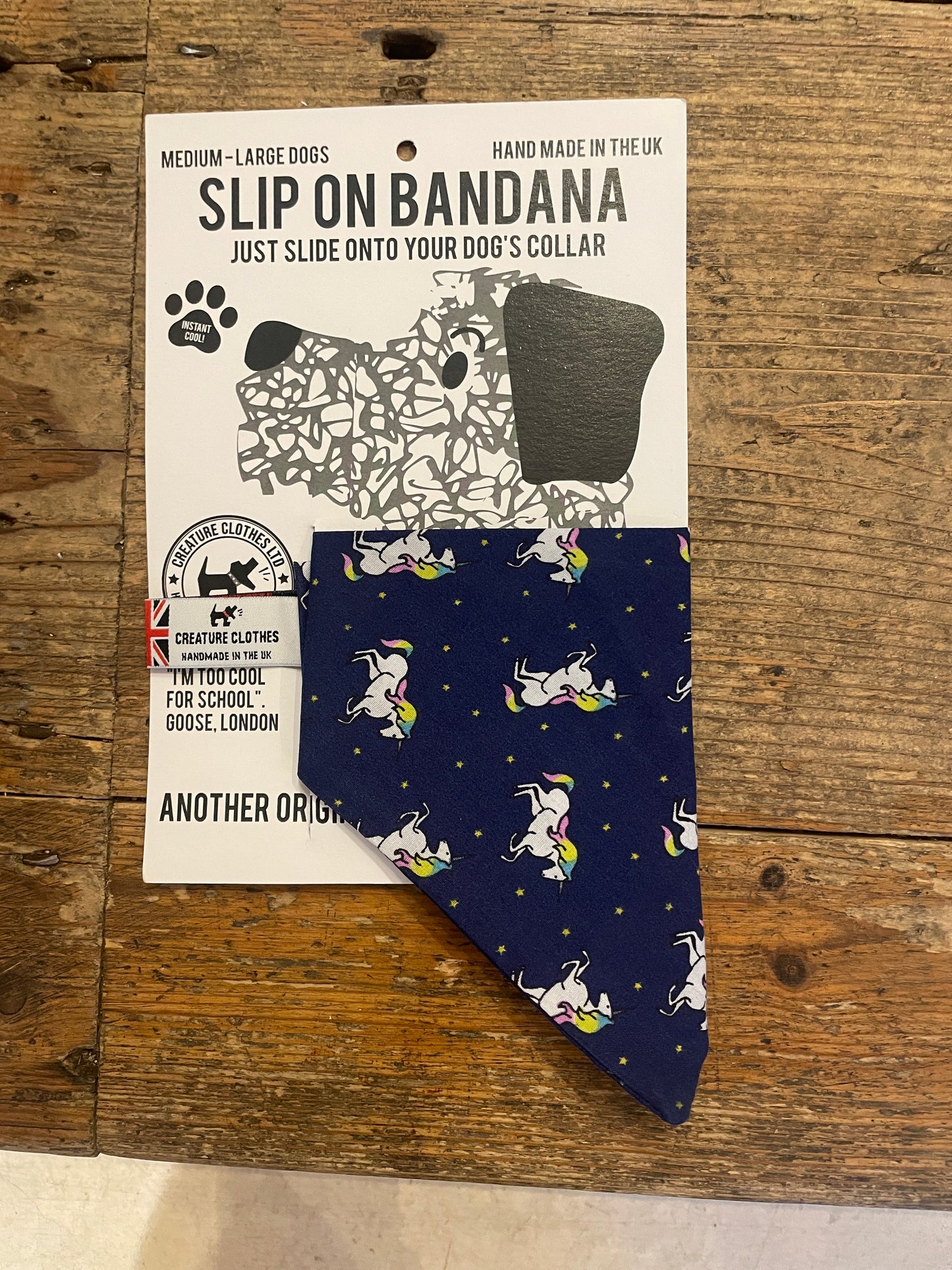 SALE - Slip on Dog & Cat Bandana - Unicorn Print