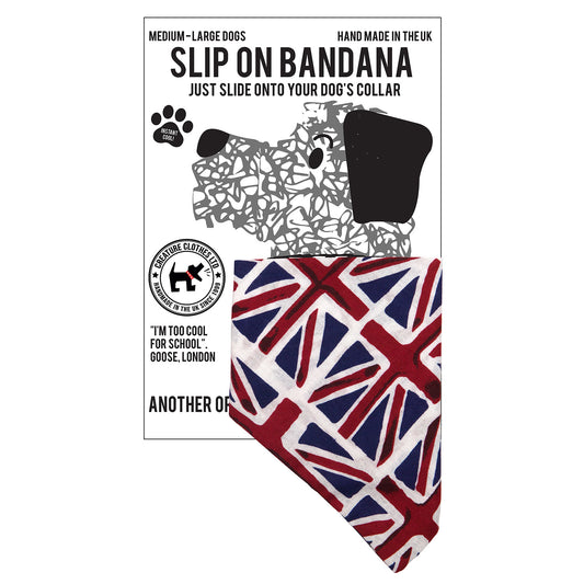 Slip on Dog Bandana in Union Flag Design