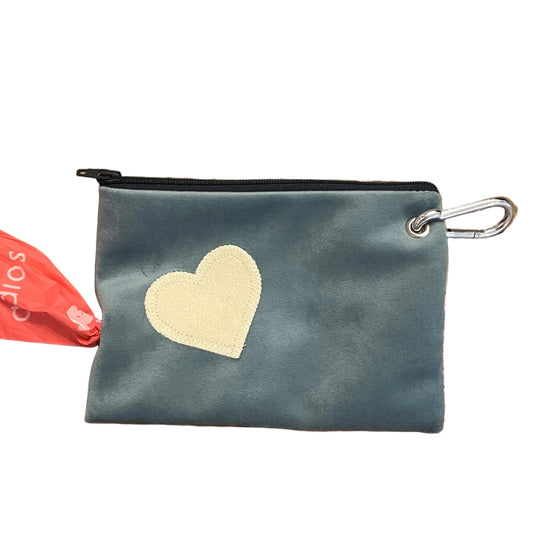 Treat and Poo Bag Pouch - Duck Egg with Cream Heart