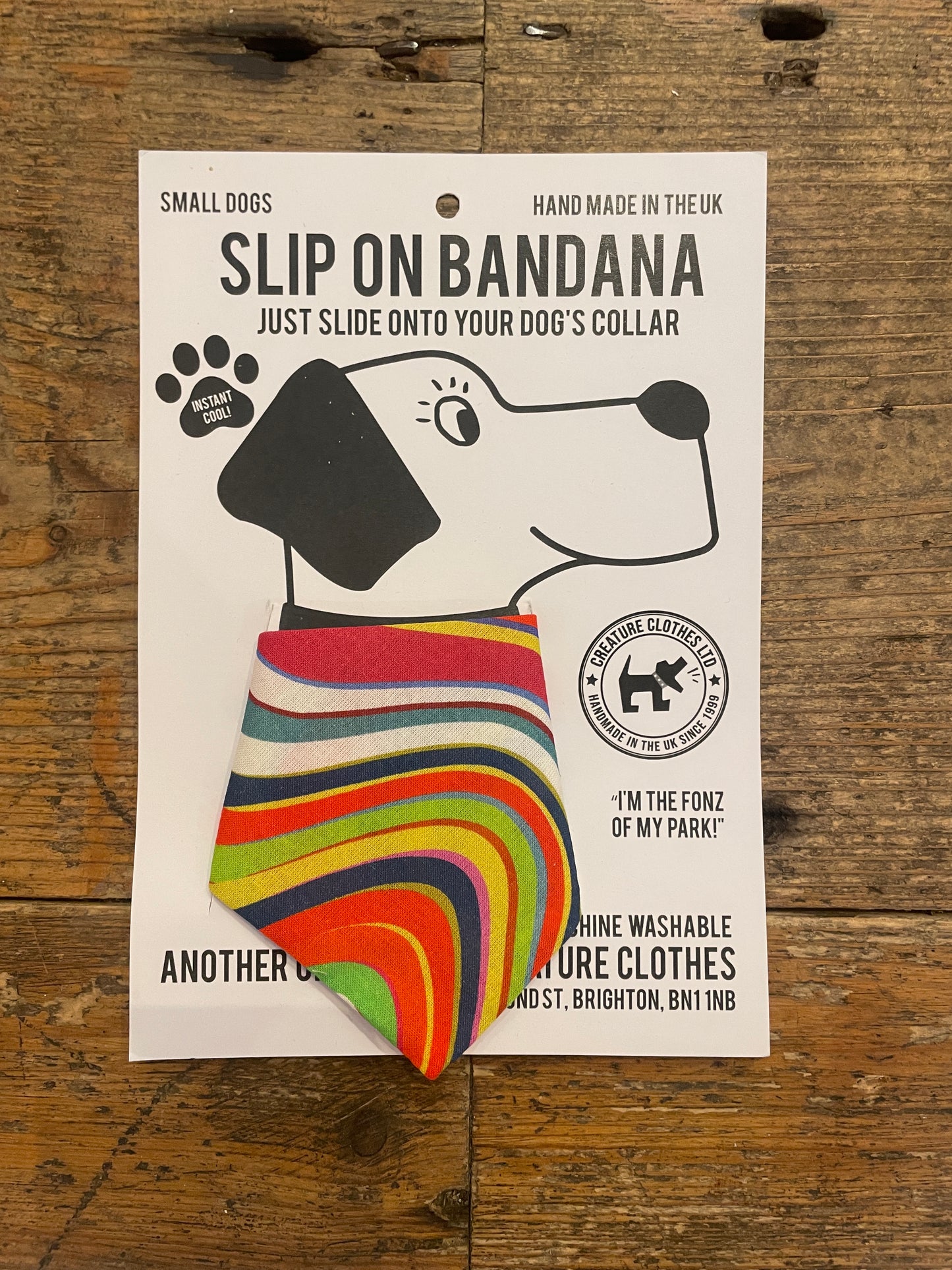 SALE - Slip on Dog & Cat Bandana - Rainbow Marble