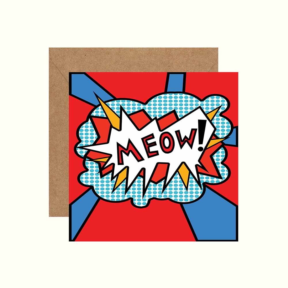 Creature Clothes Greeting Card - Pop Art Meow