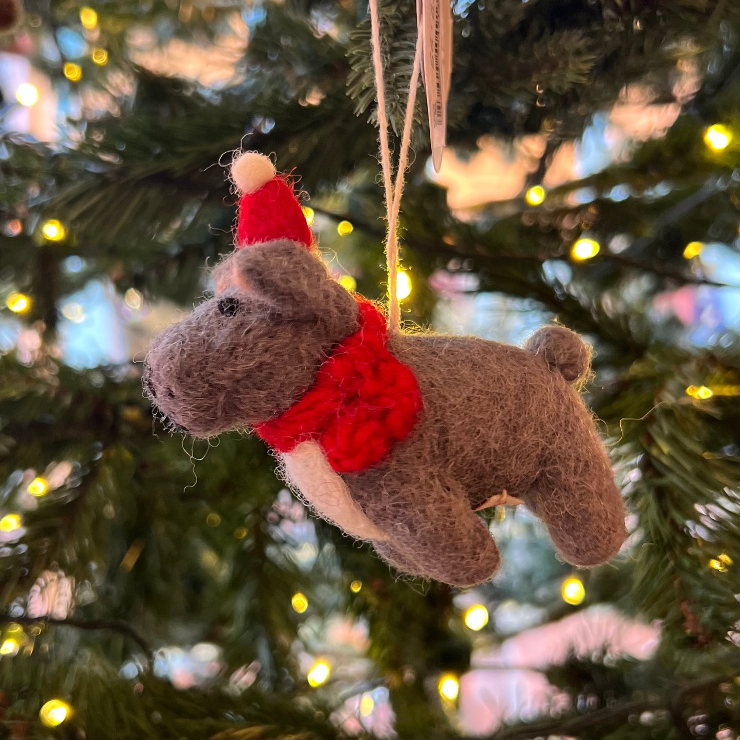 French Bulldog Christmas Decoration by Amica Felt