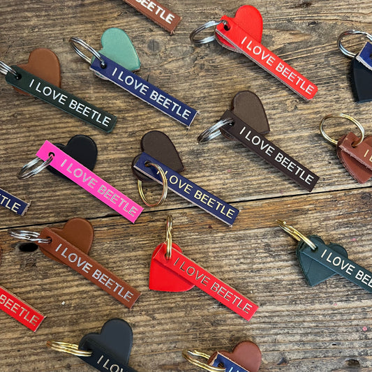 I LOVE BEETLE CHARITY KEY TAG