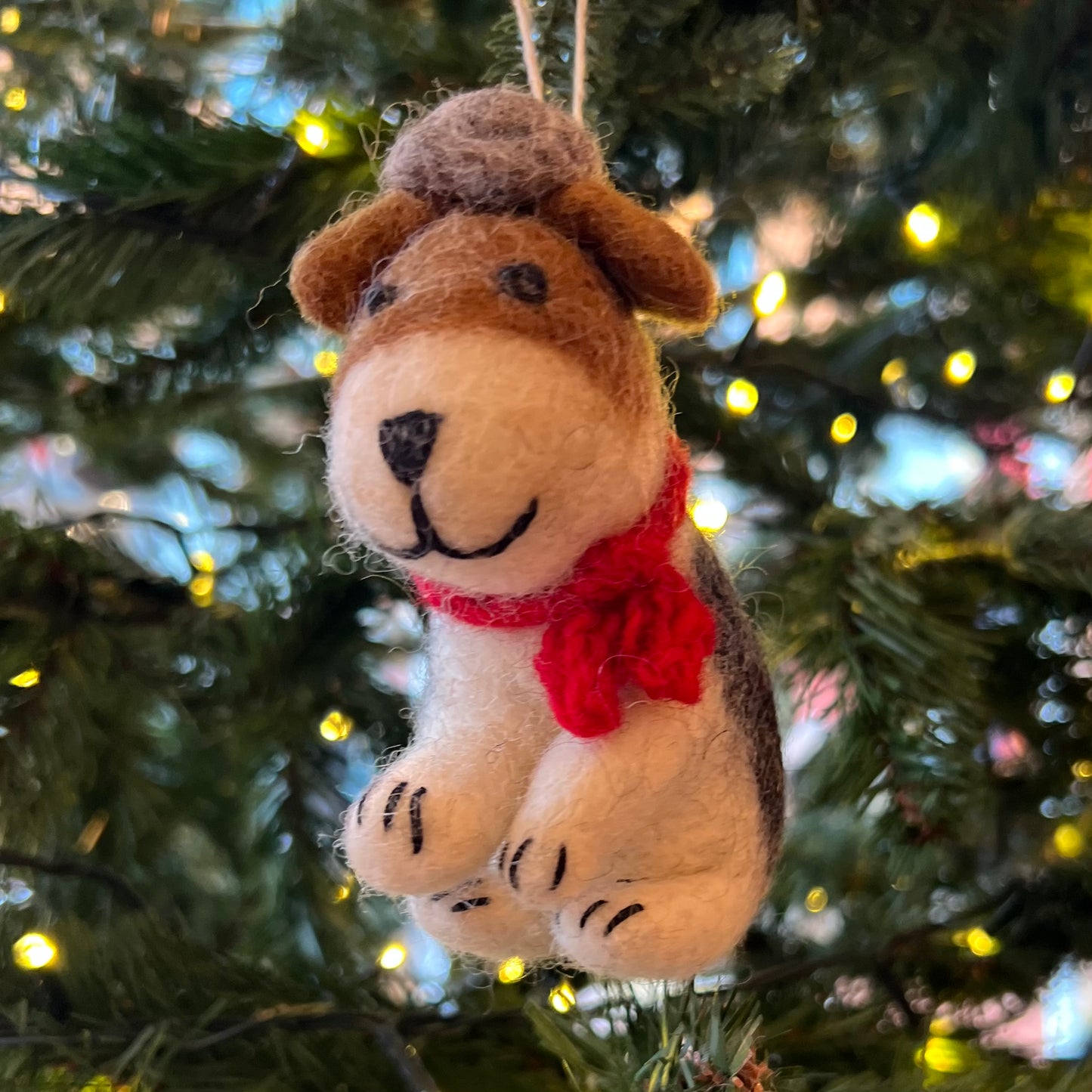 Flat Cap Fox Terrier Grandpa by Amica Felt