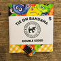 Tie on Dog Bandana - Monsters / Yellow Gingham