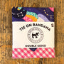 Tie on Dog Bandana - Purple Polar Bear / Pink Gingham