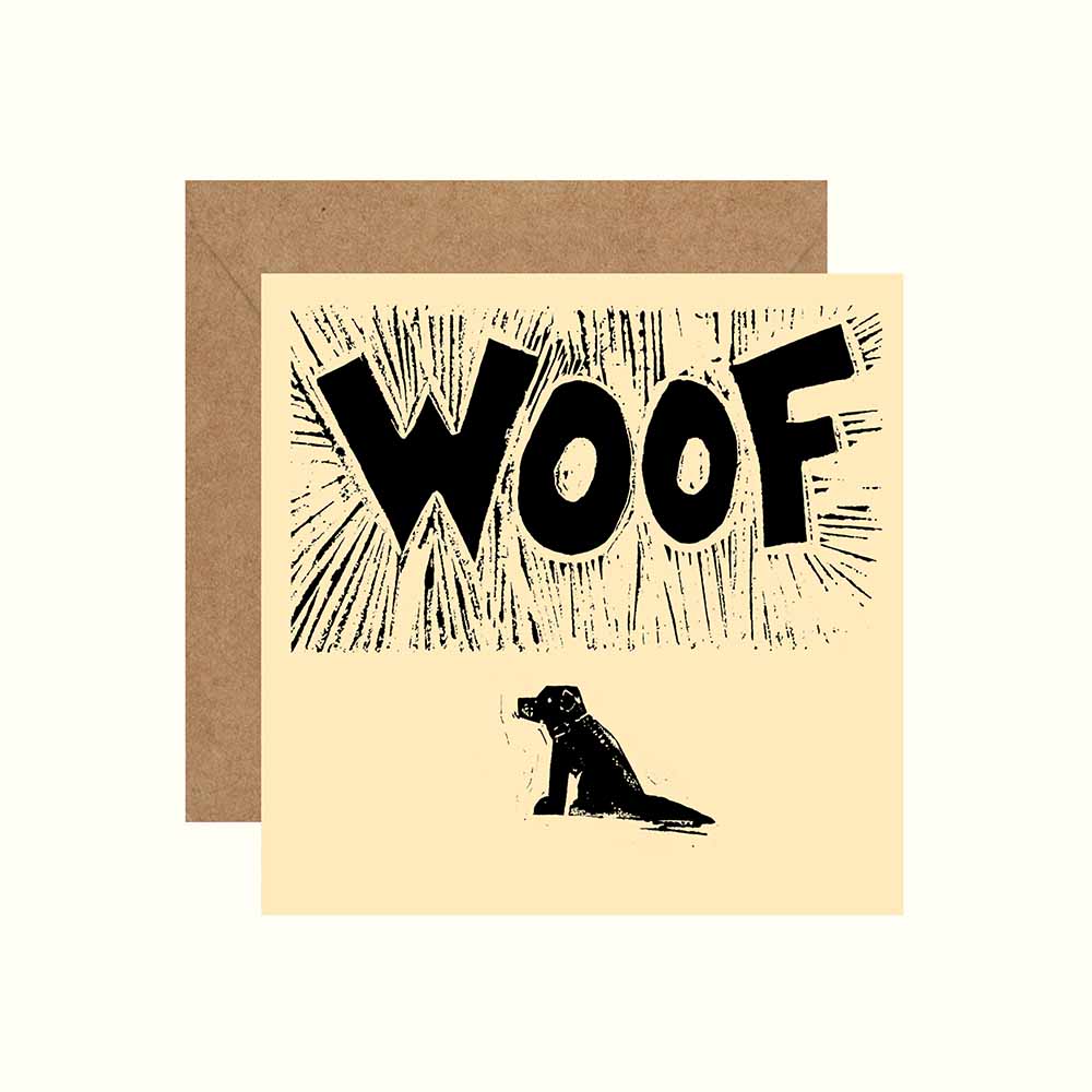 Creature Clothes Greeting Card - WOOF