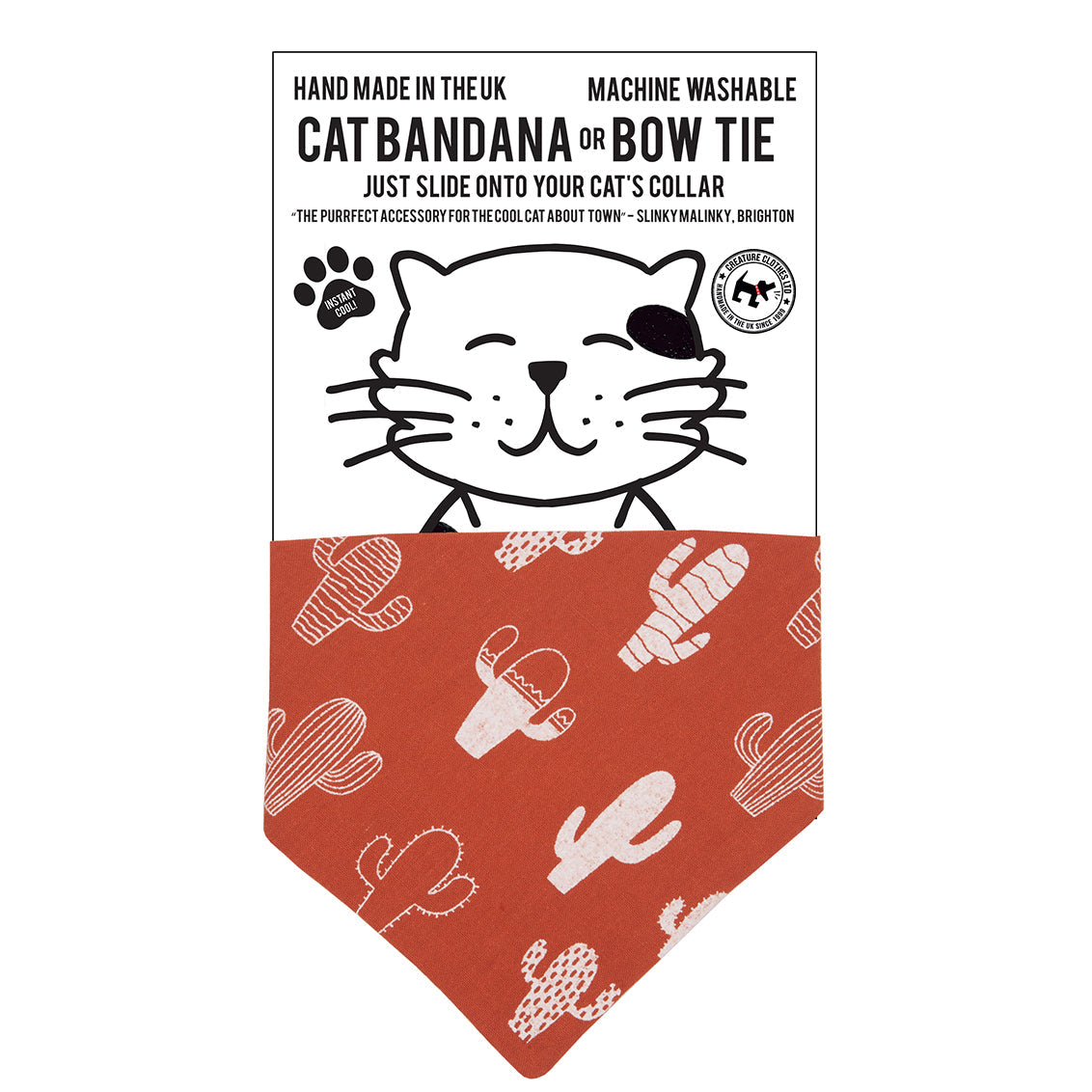 Slip on Dog & Cat Bandana in Cactus Design