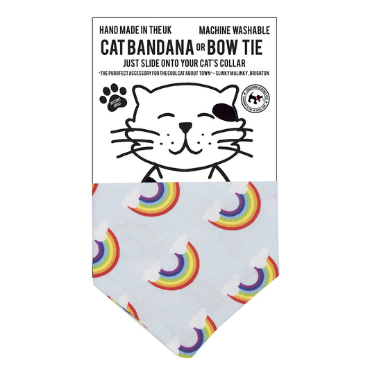 Cat Bandana in Rainbow Sky Print, Creature Clothes