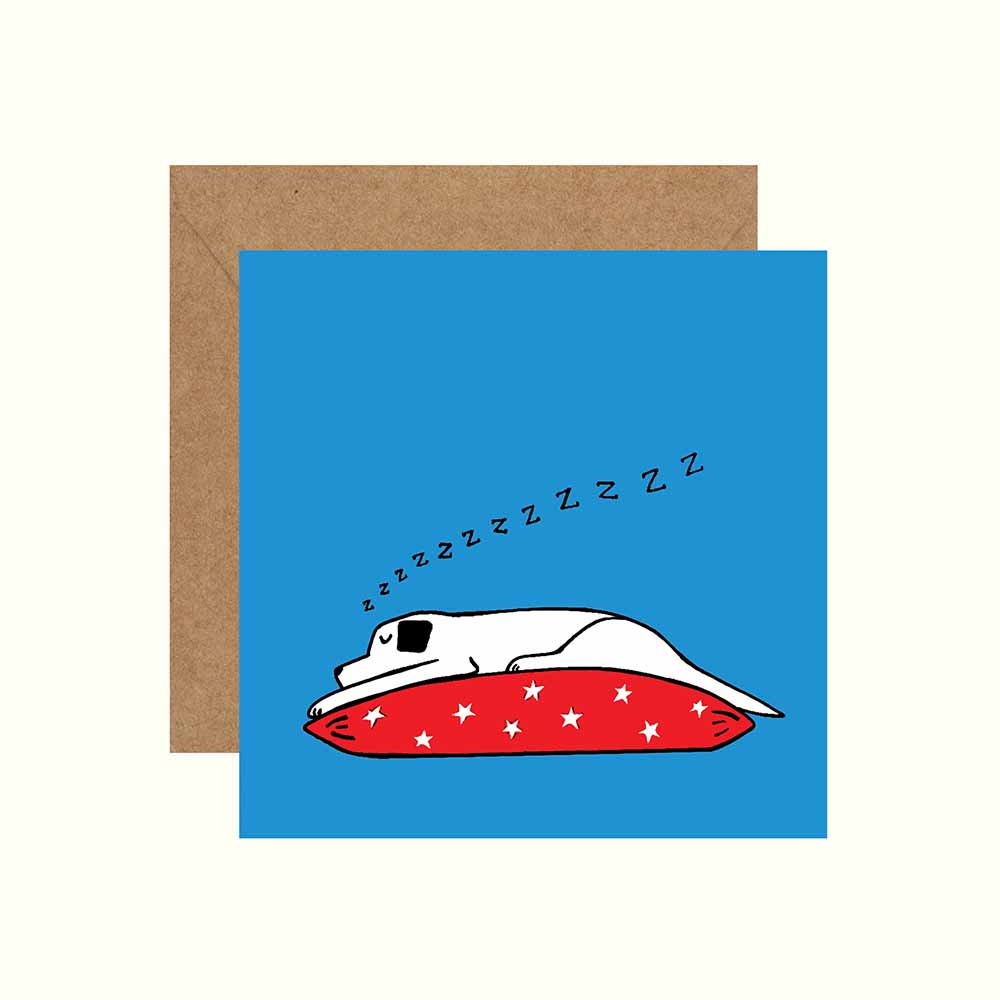 Creature Clothes Greeting Card - Sleeping Dog