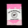 Tie on Dog Bandana - Pink Star / Gingham