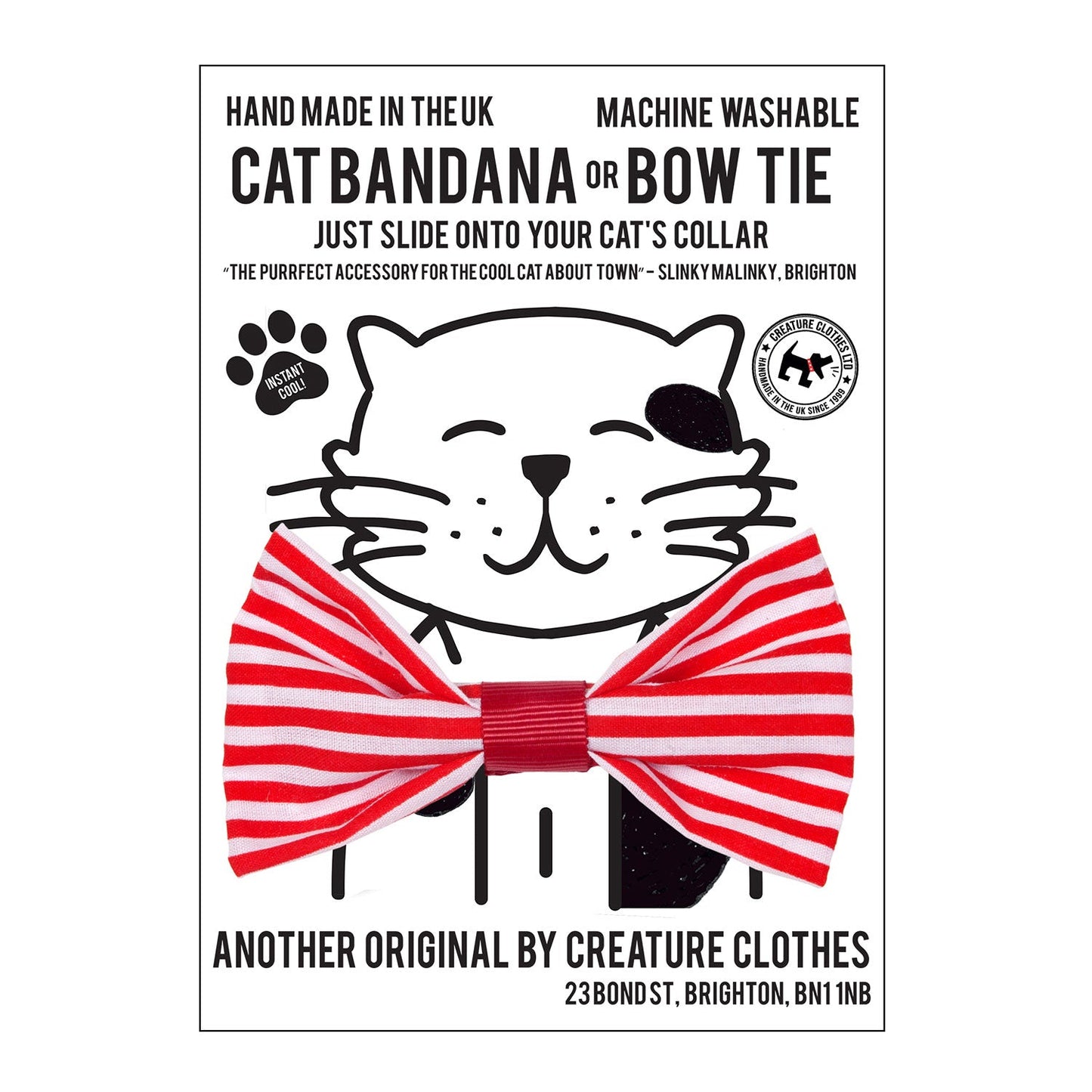 Dog & Cat Bow Tie - Candy Stripe Design