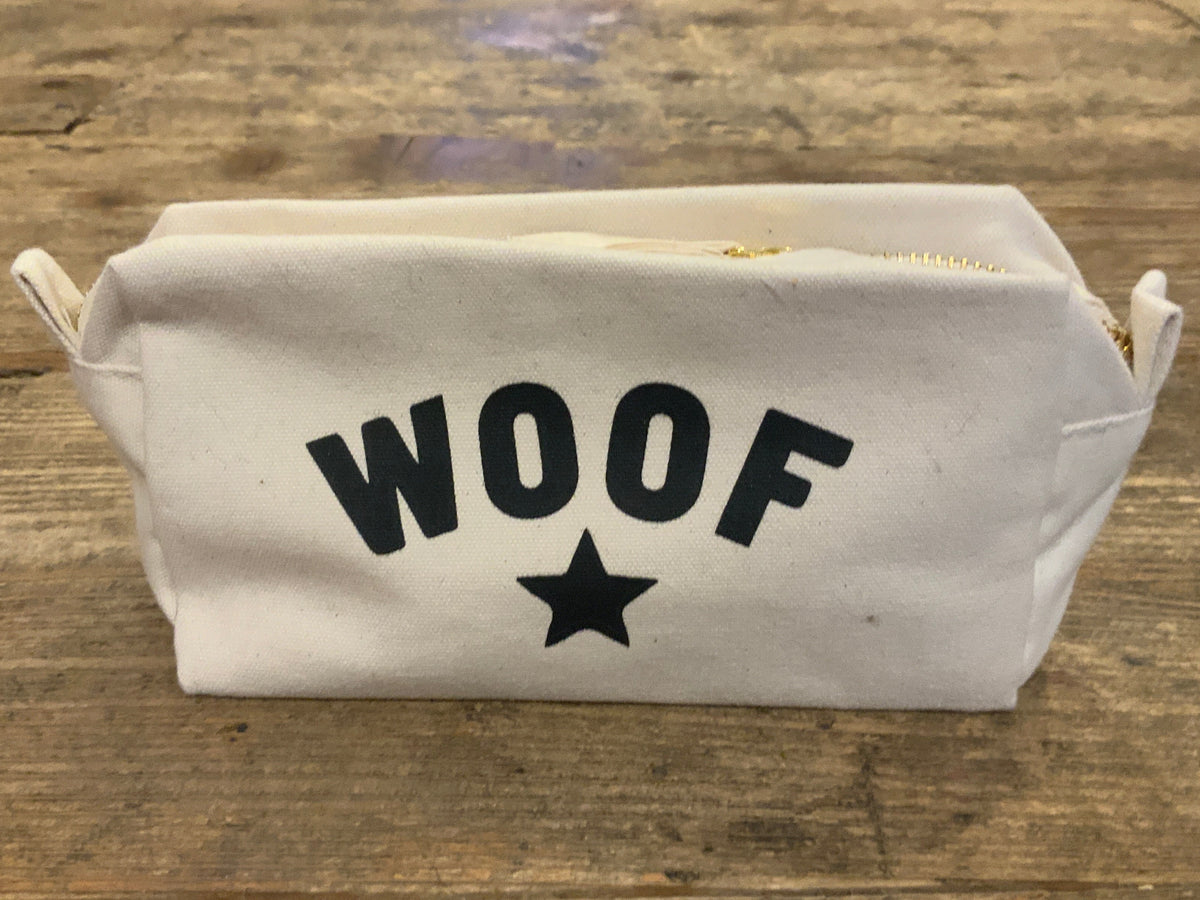 Creature Clothes Woof Canvas Pencil Case/Accessory Bag