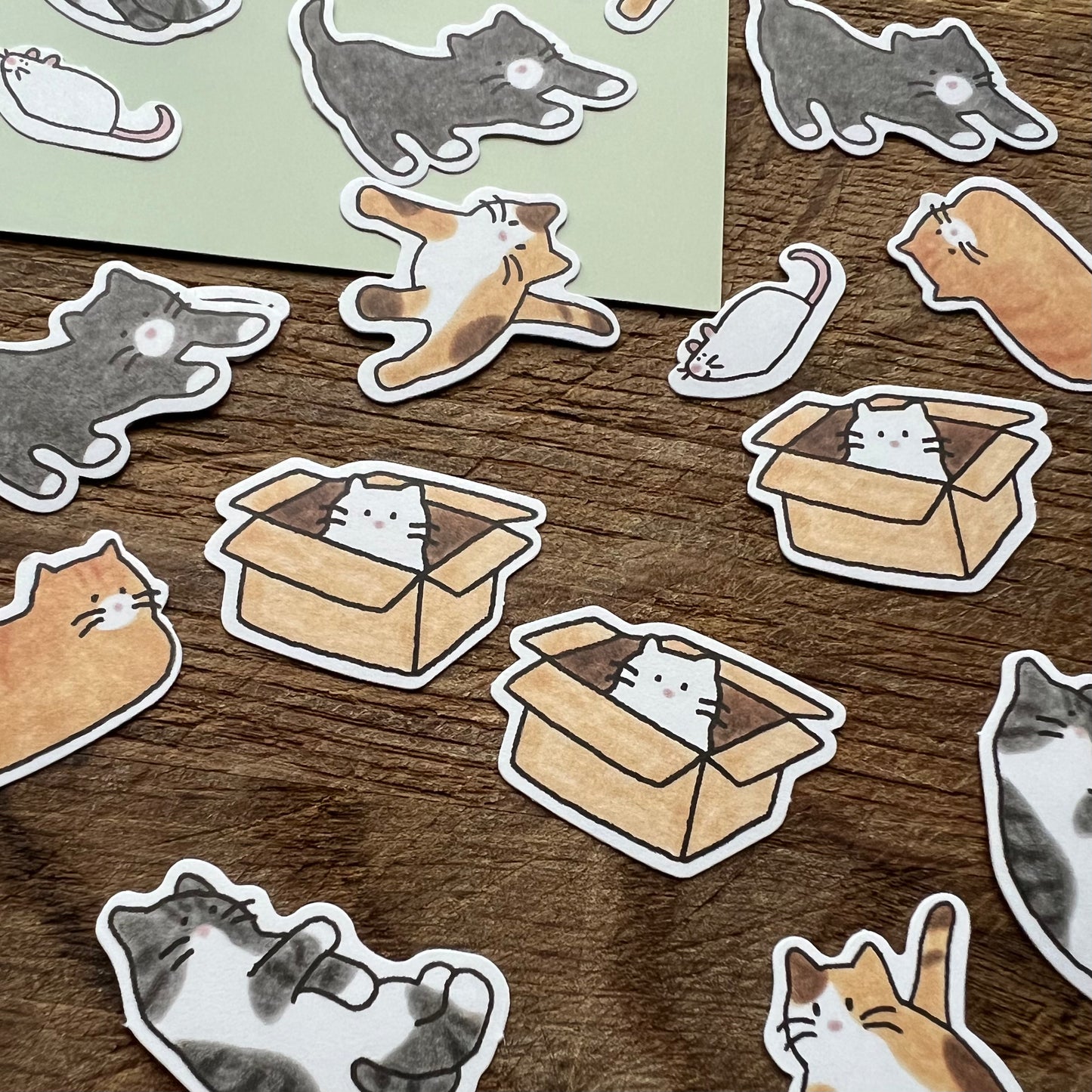 Midori cat shaped cereal stickers