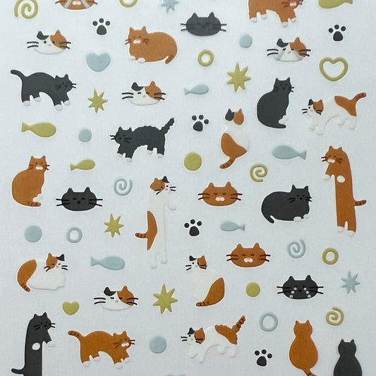 Midori daily deco mini cat stickers