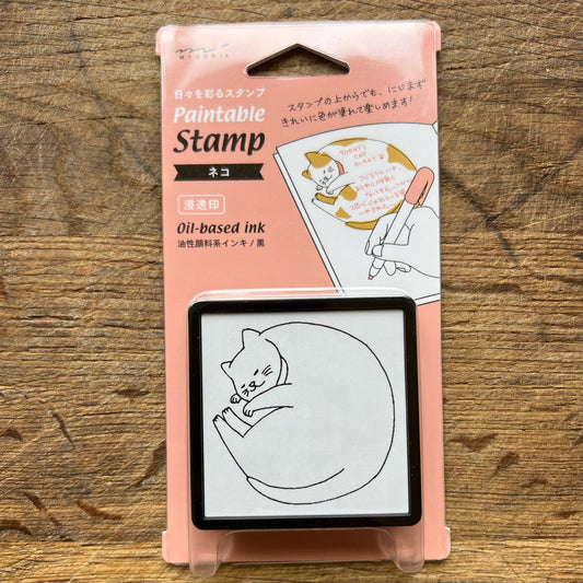 Midori paintable stamp - Cat